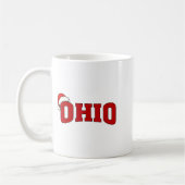 Ohio Christmas Santa Hat Retro Throwback Souvenir  コーヒーマグカップ (左)