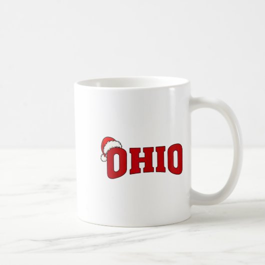 Ohio Christmas Santa Hat Retro Throwback Souvenir  コーヒーマグカップ (右)