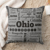 OHIO Cities in Gray and Black クッション (ブランケット)