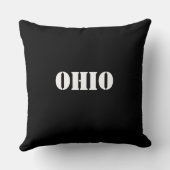 OHIO Cities in Gray and Black クッション (裏面)