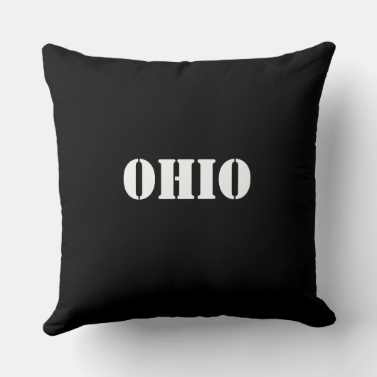 OHIO Cities in Gray and Black クッション (裏面)