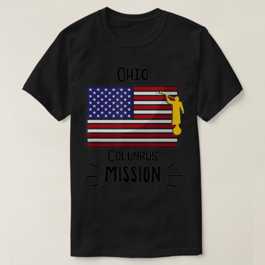 Ohio Columbus Mormon LDS Mission Missionary Gift Tシャツ (デザイン正面)
