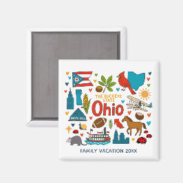 Ohio Family Trip Keepsake Personalized マグネット
