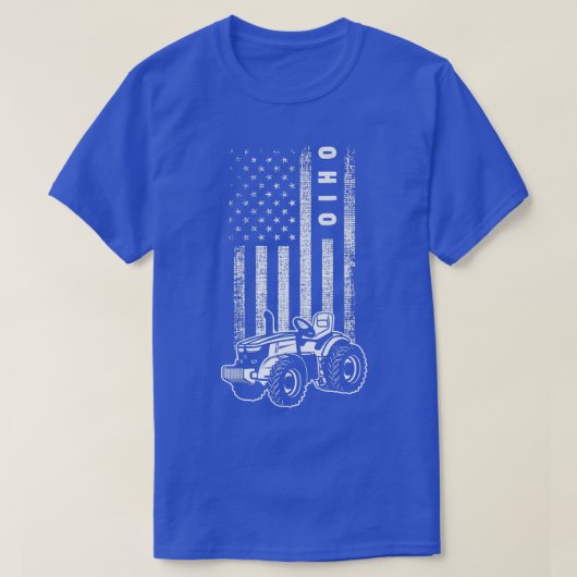 Ohio Farmer Pride  Ohio Agriculture  Patriotic Ohi Tシャツ (デザイン正面)