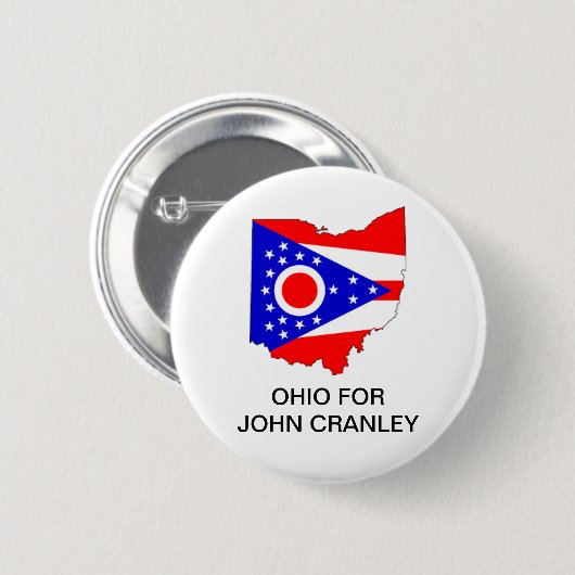 OHIO for JOHN CRANLEY GOVERNORボタン 缶バッジ (正面&裏面)