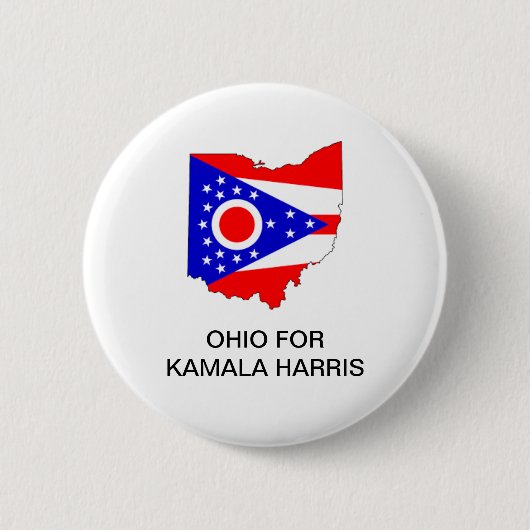 OHIO for Kamala Harris 2024ボタン 缶バッジ (正面)