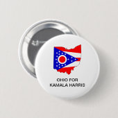 OHIO for Kamala Harris 2024ボタン 缶バッジ (正面&裏面)