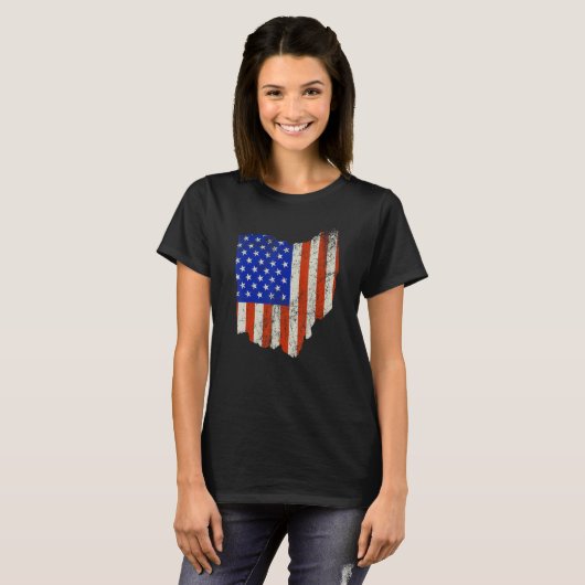 Ohio Home Usa Flag Tシャツ (正面フル)