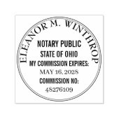 Ohio Notary Public Round  セルフインキングスタンプ (デザイン)