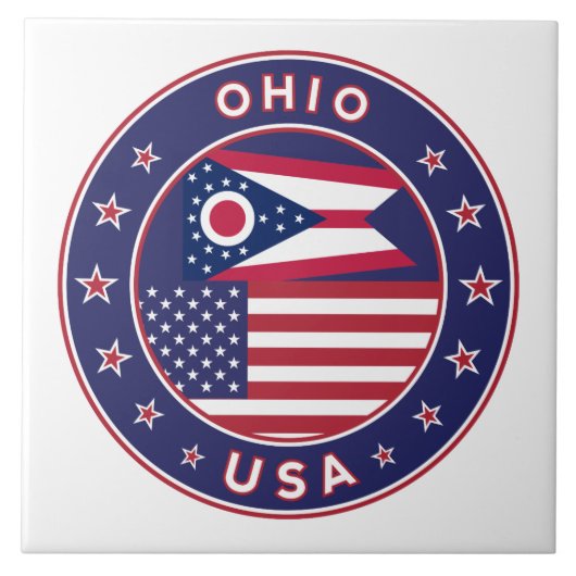 Ohio, Ohio t-shirt, Ohio sticker, phone case タイル (正面)