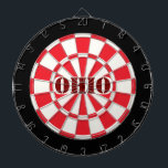 OHIO Red Black And White ダーツボード<br><div class="desc">OHIO Red Black And White Dart Board with customizable text. 🎯Change to your text by selecting the personalization option. Please let me know if you have additional questions and because Zazzle's customer support handles the customer experience you may reach Zazzle customer support by chat, phone or email as explained in...</div>
