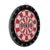 OHIO Red Black And White ダーツボード (正面左)