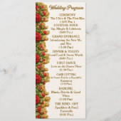 Ohio Red Carnation Wedding Program Card プログラム (正面)