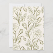 Ohio Red Carnation Wedding Table Number Card (裏面)