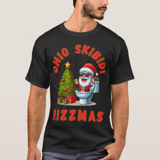 Ohio Skibidi Rizzmas Funny Christmas Rizz Gyatt Ri Tシャツ