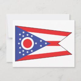 Ohio State Flag Buckeye State Unique Pennant Blue  ポストカード