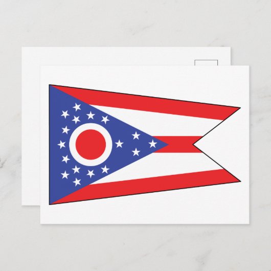 Ohio State Flag Buckeye State Unique Pennant Blue  ポストカード (正面/裏面)
