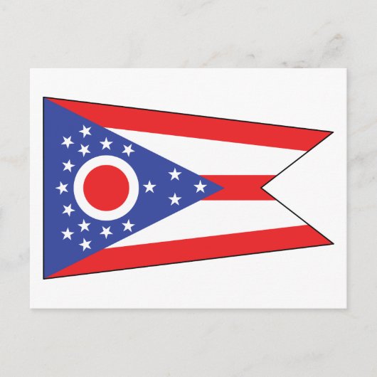 Ohio State Flag Buckeye State Unique Pennant Blue ポストカード (正面)