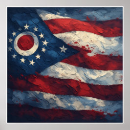 Ohio State Flag Design | Buckeye State Pride Gift  ポスター