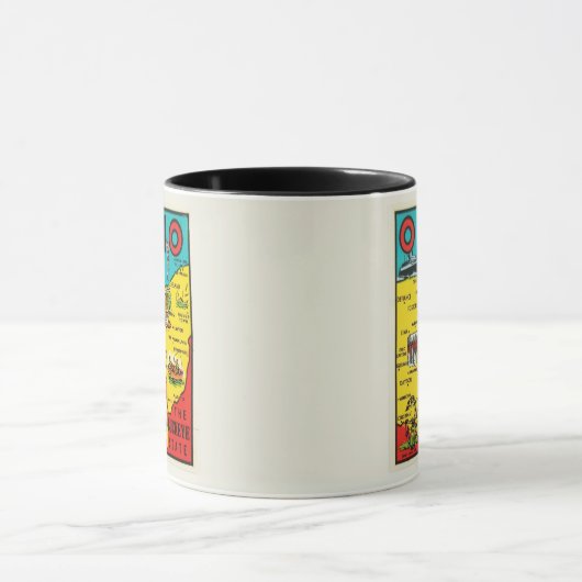  Ohio State Map Decal Mug マグカップ (中央)