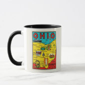  Ohio State Map Decal Mug マグカップ (左)
