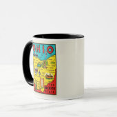 Ohio State Map Decal Mug マグカップ (正面左)