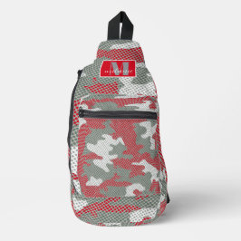 Ohio State Scarlet & Gray Camo Printed  スリングバッグ