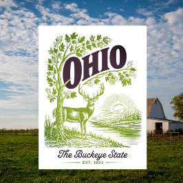 Ohio The Buckeye State Est. 1803 Travel ポストカード