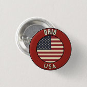Ohio United States of America 缶バッジ (正面&裏面)
