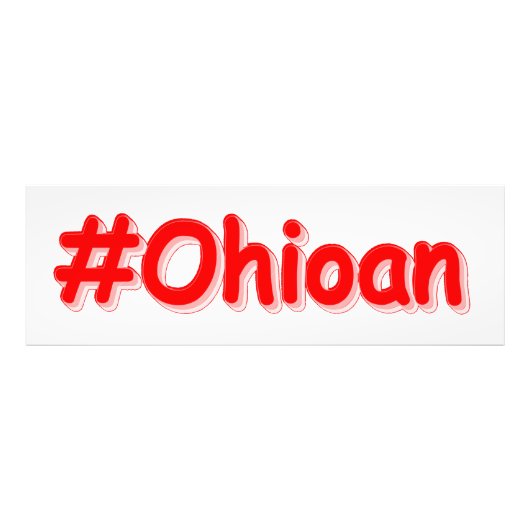 「#Ohioan」かわいいデザイン。Canvas買 Print フォトプリント (正面)
