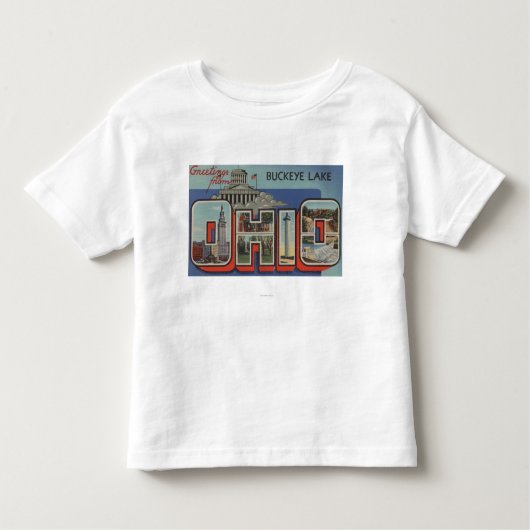 OhioBuckeye LakeLargeの手紙ScenesOhio トドラーTシャツ (正面)