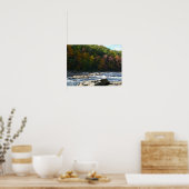 Ohiopyle River Rapids in Fall Pennsylvania Autumn ポスター (キッチン)