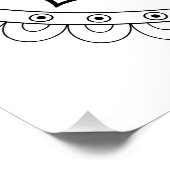 Ohmマンダラオムマンダラホワイト&ブラック ポスター (コーナー)