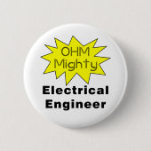 Ohm Mighty Electrical Engineer 缶バッジ (正面)