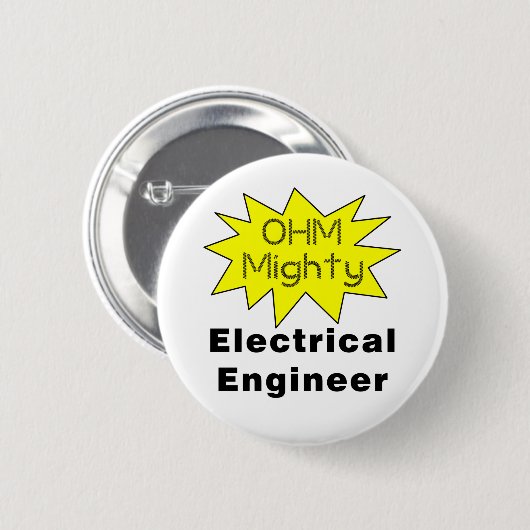 Ohm Mighty Electrical Engineer 缶バッジ (正面&裏面)