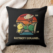 Ohm Volt Amp Electricityが電気技師に説明 クッション (ブランケット)