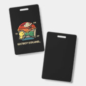 Ohm Volt Amp Electricityが電気技師に説明 バッジ (表裏)