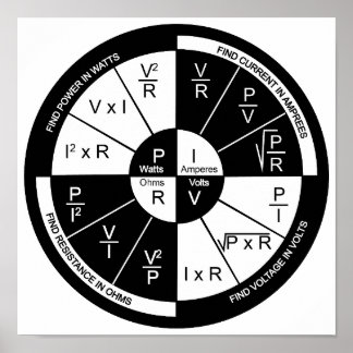 Ohm's Law Poster – ホワイト ポスター
