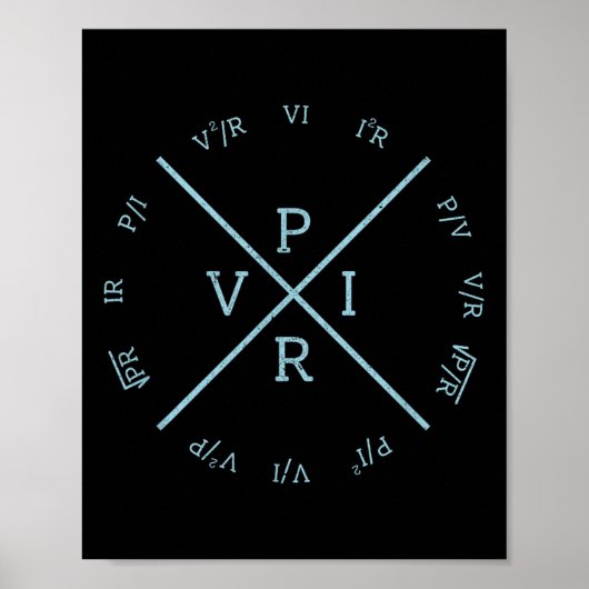 Ohms Law Power Wheel - Electrical Electronics Engi ポスター (正面)