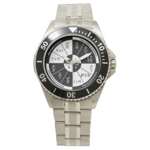 Ohm's Law Watch – 白黒 腕時計