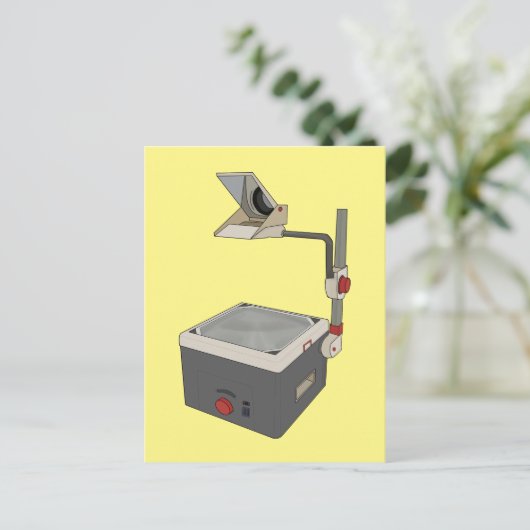 OHP 80s 90s Overhead Projector ポストカード (スタンド正面)