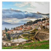 Ohrid, Macedonia panoramic view タイル (正面)