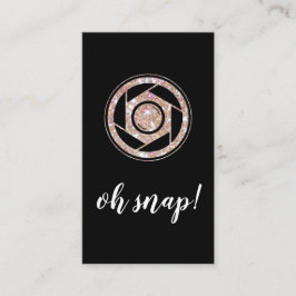 OhSnapのグリッターのカメラマンの縦の名刺 名刺