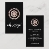 OhSnapのグリッターのカメラマンの縦の名刺 名刺 (正面/裏面)
