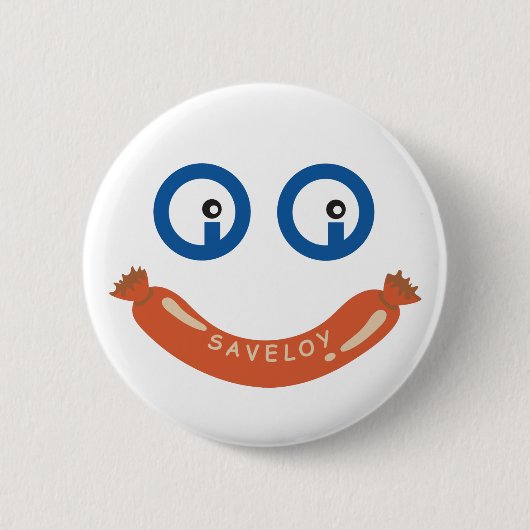 Oi OiのSaveloyの円形のバッジ 缶バッジ (正面)