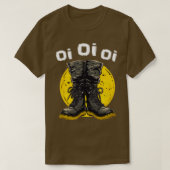 Oi Oi Punk Rock Combat Boots Skinhead Music Oi Tシャツ (デザイン正面)