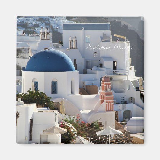 Oia, Santorini Greece，写真，磁石 マグネット (正面)