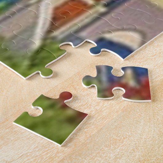 Oia, Santorini, Greece Art ジグソーパズル (側面)