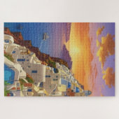 Oia, Santorini, Greece Art ジグソーパズル (横)