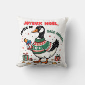 Oie de Noël drôle avec pull festif – Design humori クッション (正面)